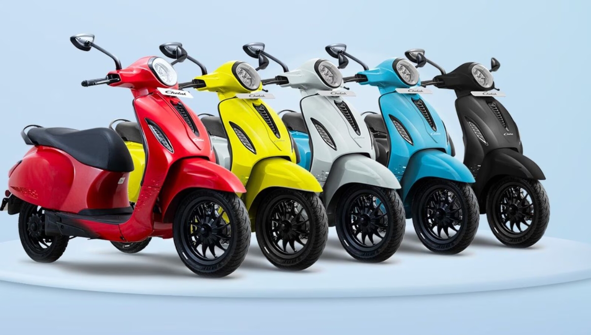 Bajaj Chetak with 3.1 kW power and 35 liters of storage, perfect for city riding